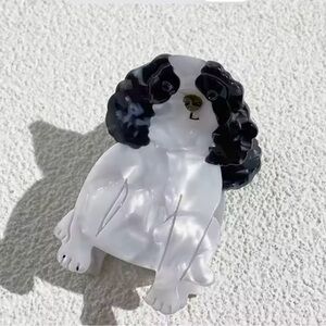 Elegant Black and White Dog hair clip teen, woman new